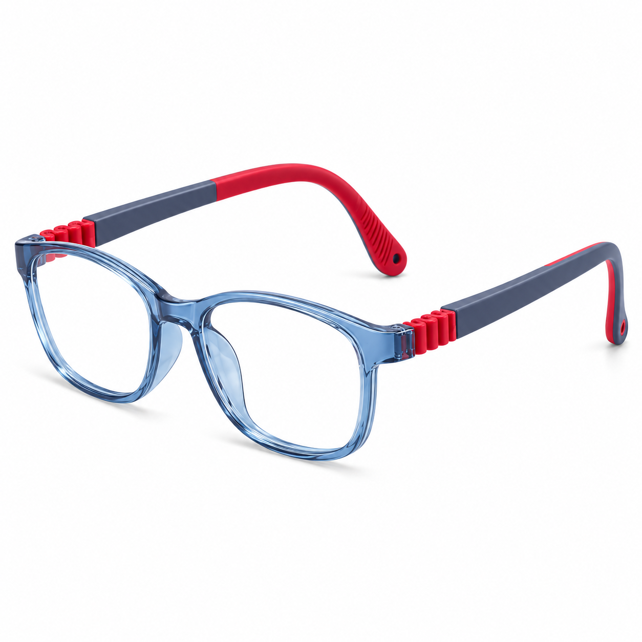 FANDO Kids Navy Red Rounded Square Frame