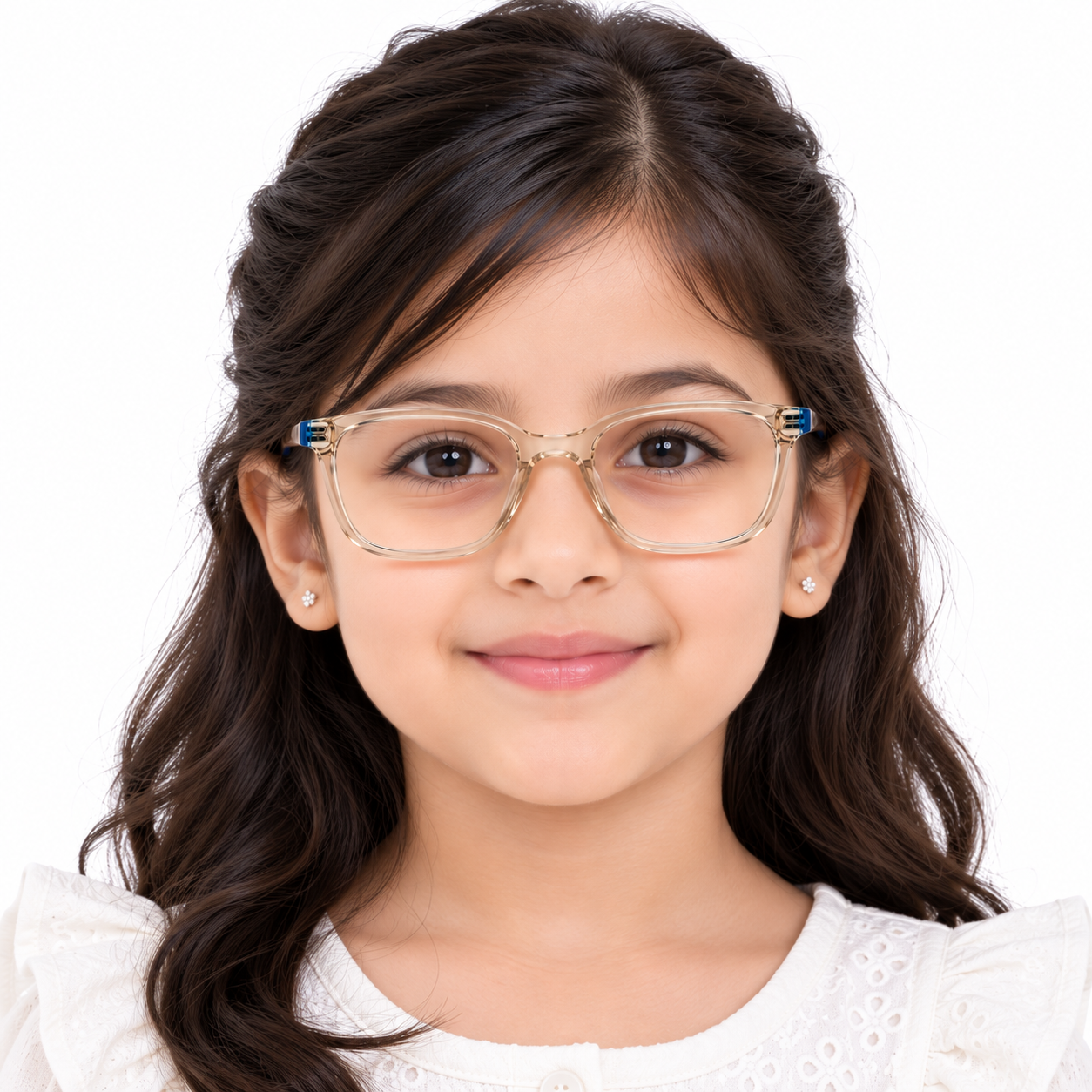 FANDO Champagne Clear & Blue Round Panto Frame - Image 4