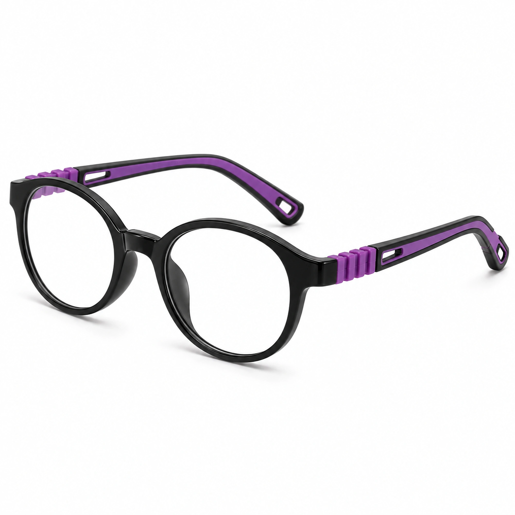 FANDO Black Purple Round Frame