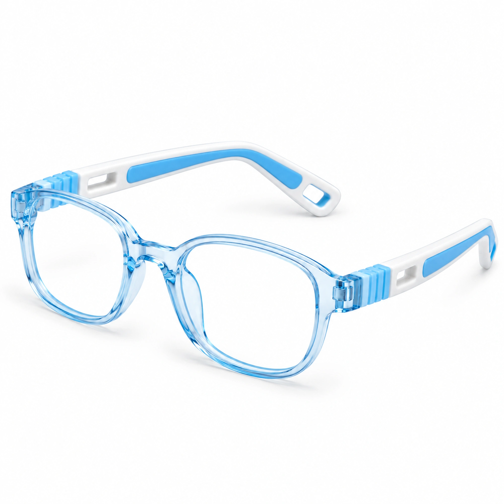 FANDO Kids Crystal Blue Round Frame