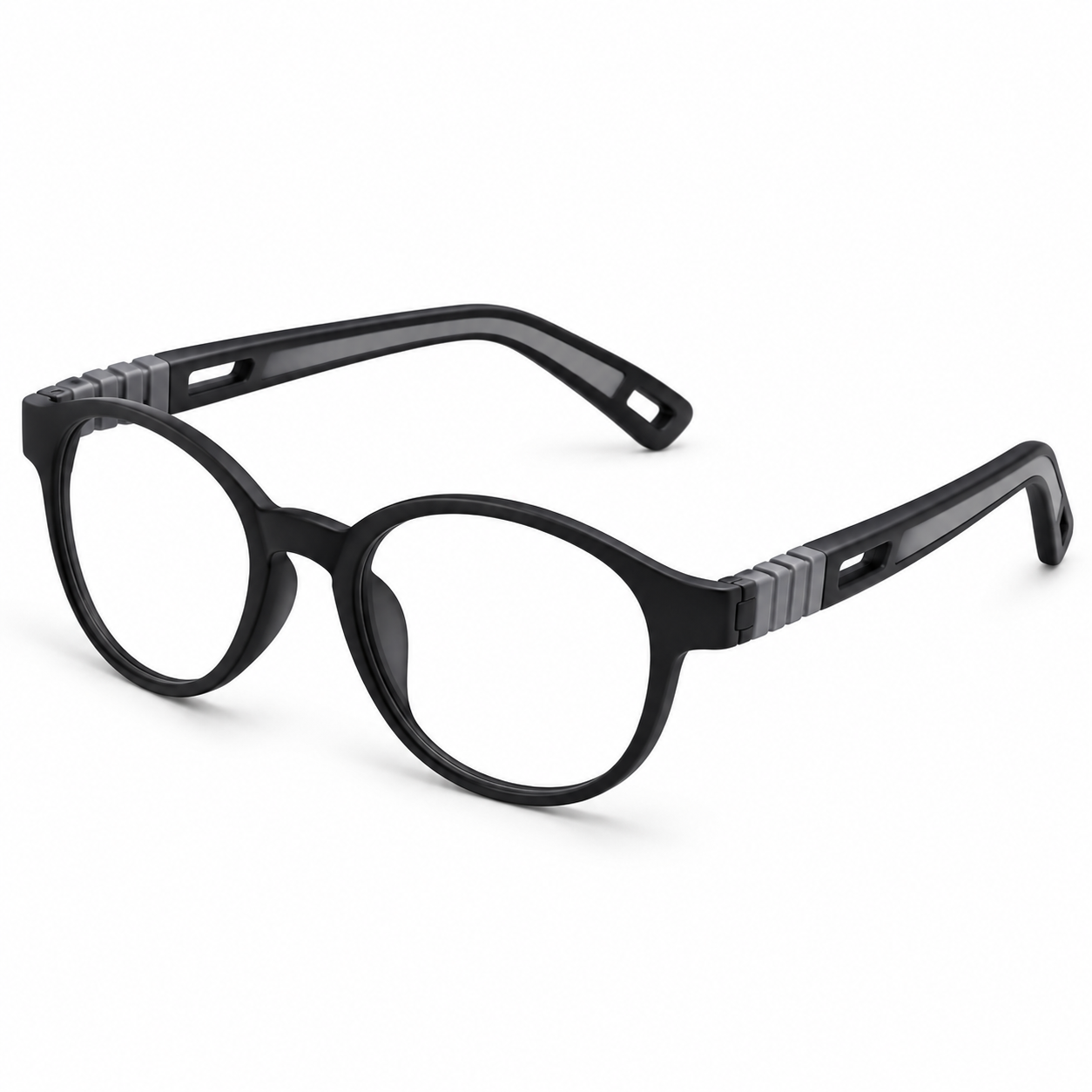 FANDO Black Grey Round Frame