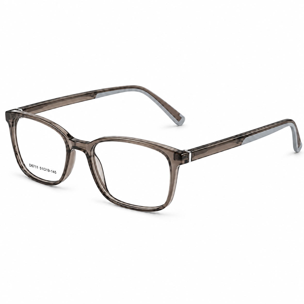 JET Translucent Smoke Grey Rectangular Frame