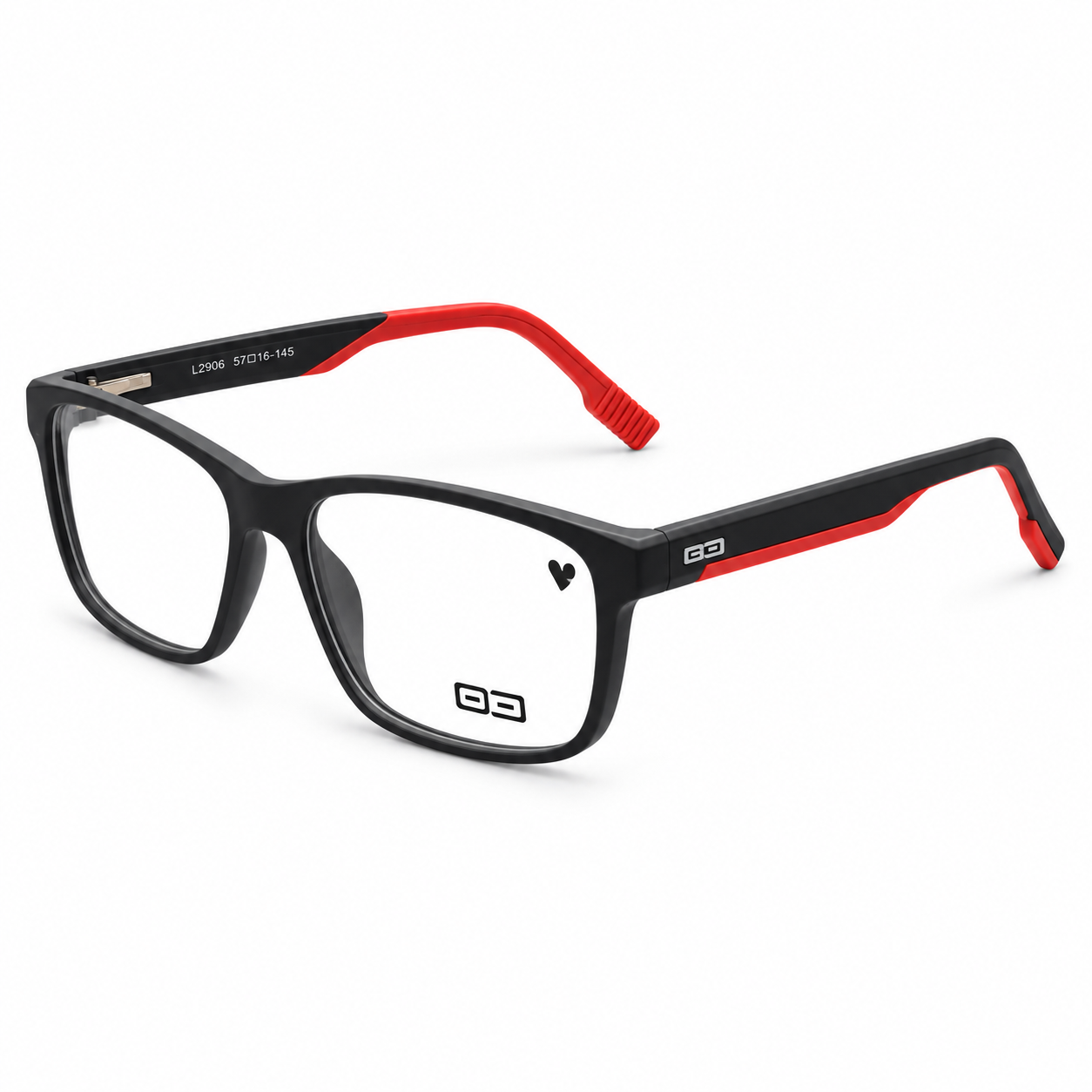 O3 Matte Black & Red Racing Stripe Sport Frame