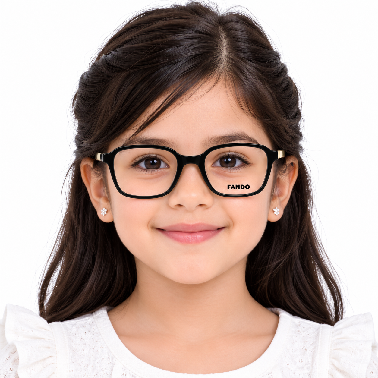 FANDO Glossy Black & Cream Round Panto Frame - Image 5