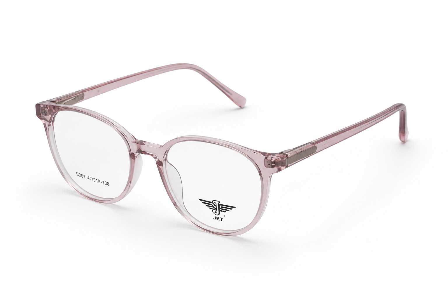 JET Transparent Rose Round Frame