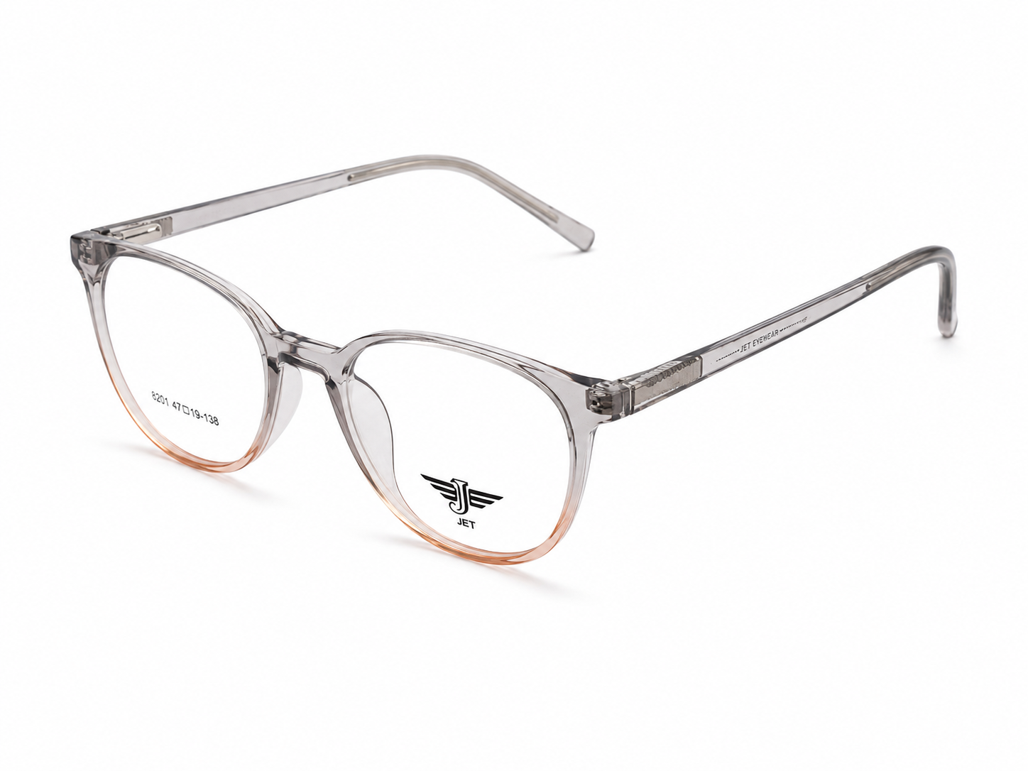 JET Grey to Peach Gradient Round Frame