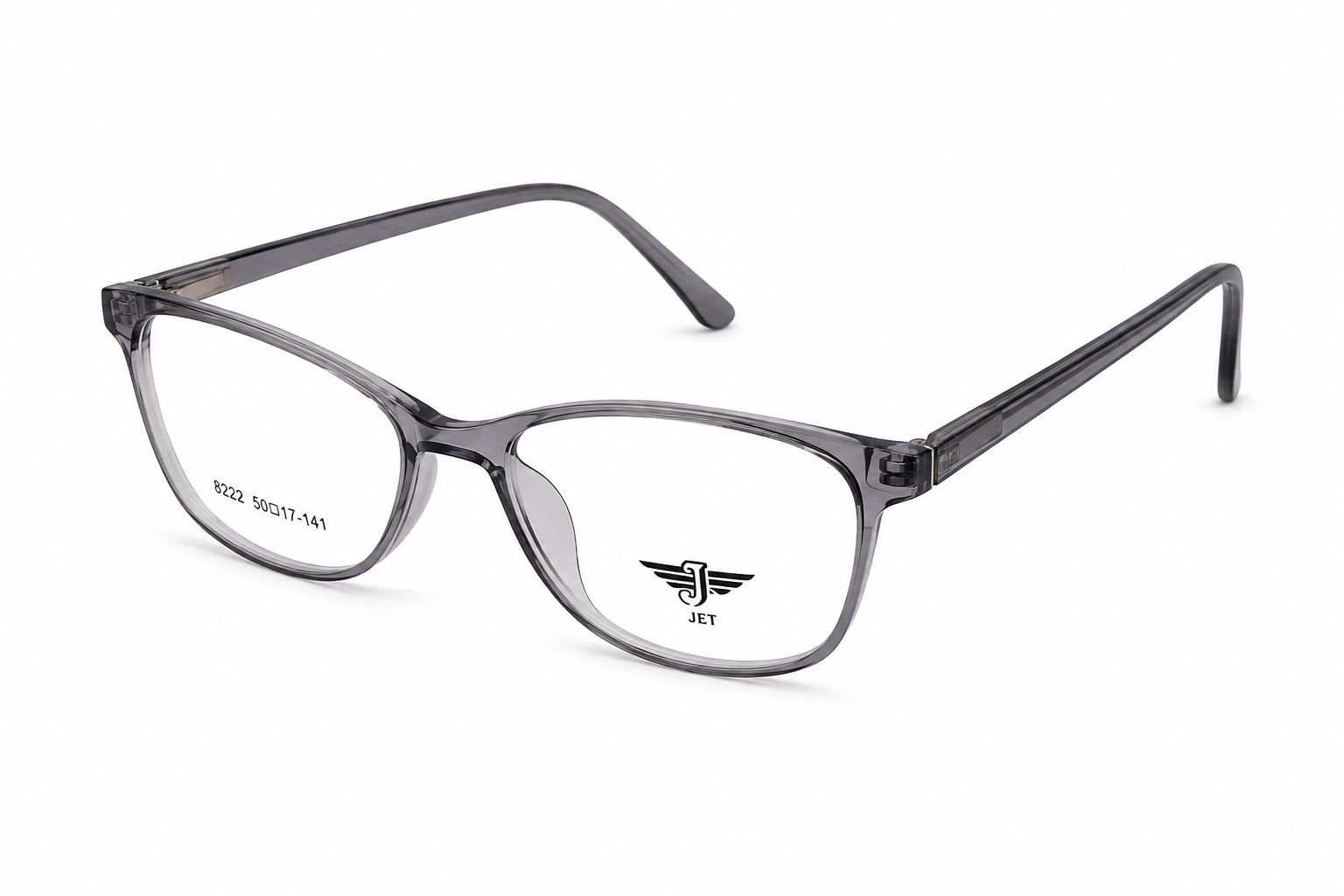 JET Transparent Grey Cat-Eye Acetate Frame