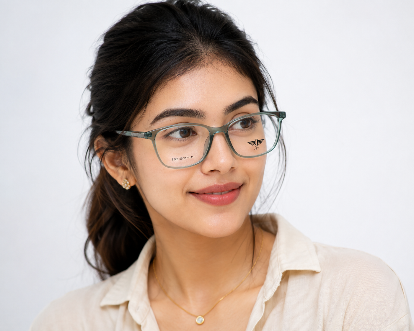 JET Transparent Mint Green Cat-Eye Frame - Image 5