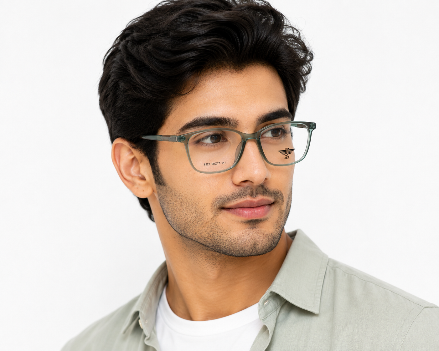 JET Transparent Mint Green Cat-Eye Frame - Image 4