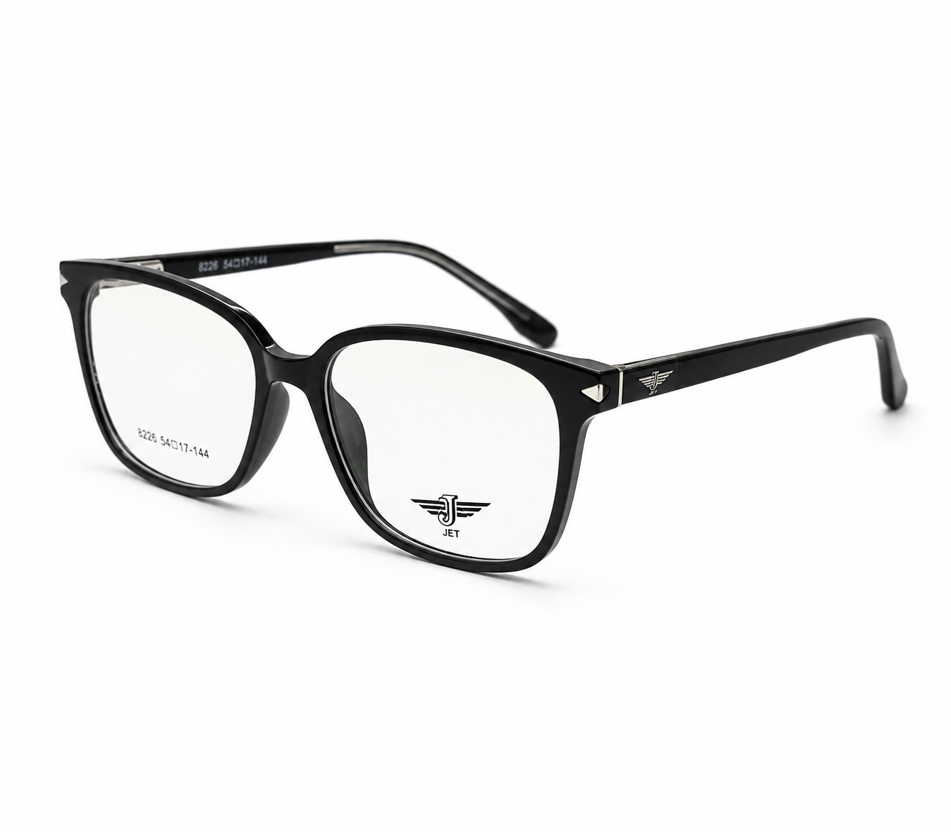 JET Matte Black Square Acetate Frame