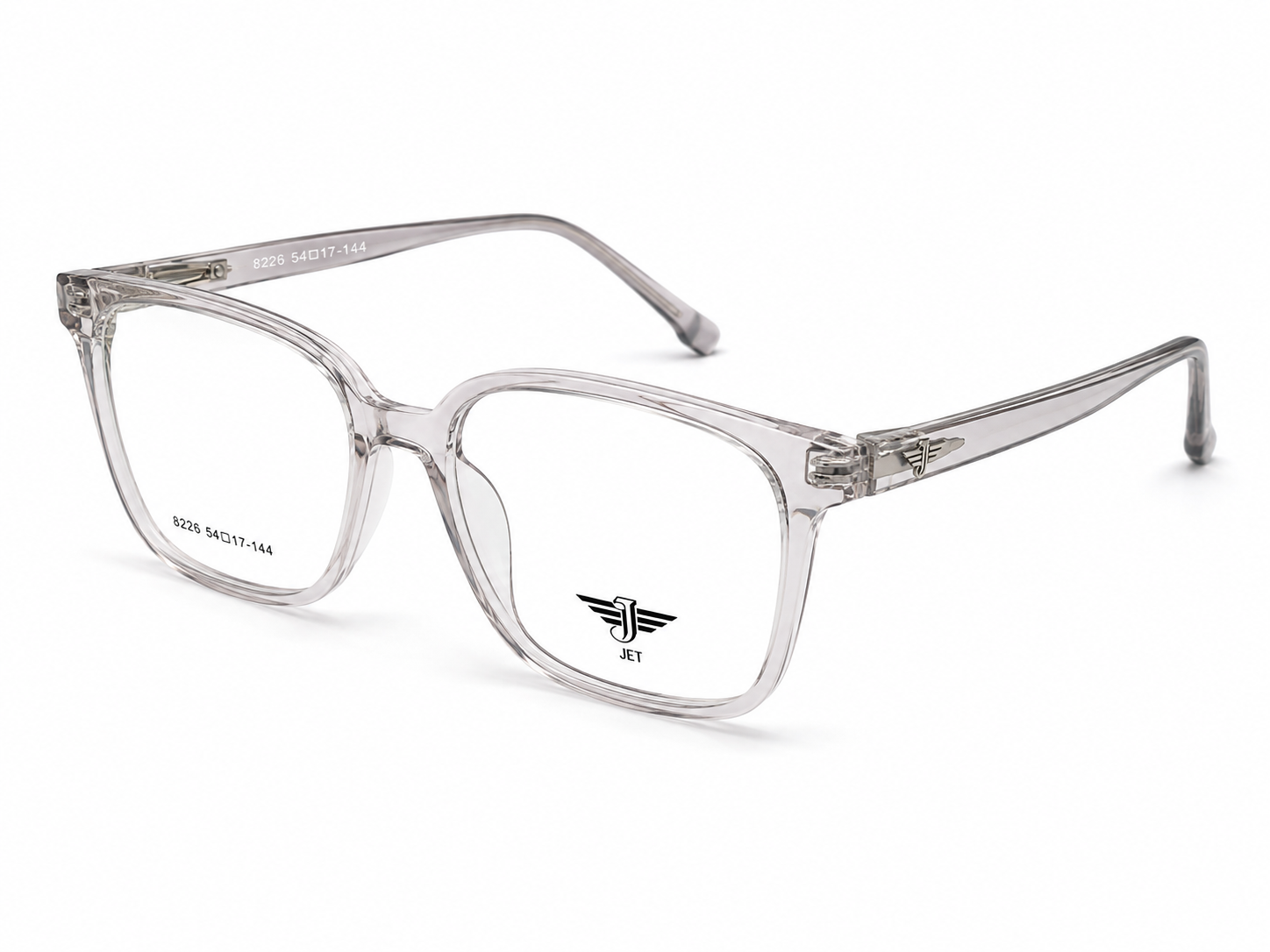 JET Transparent Grey-to-Pink Gradient Square Frame