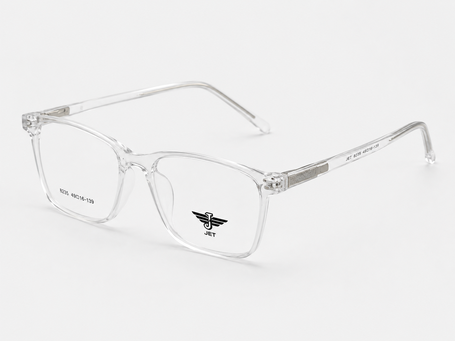 JET Crystal Clear Rectangular Acetate Frame