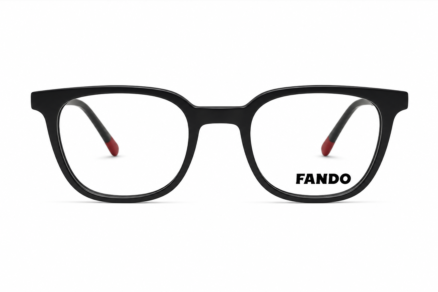 FANDO Classic Black & Red Square Frame