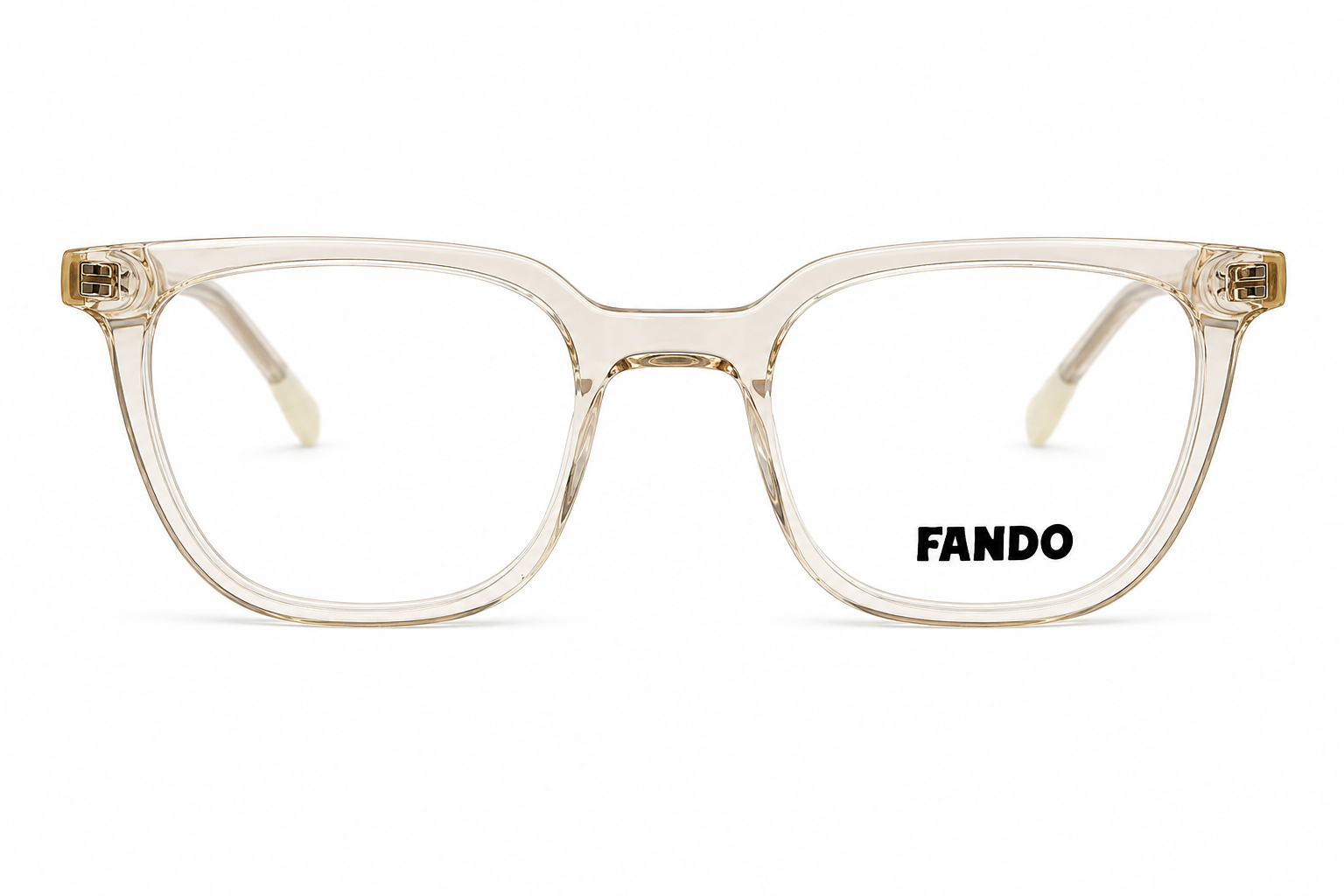 FANDO Transparent Champagne & Cream Square Frame