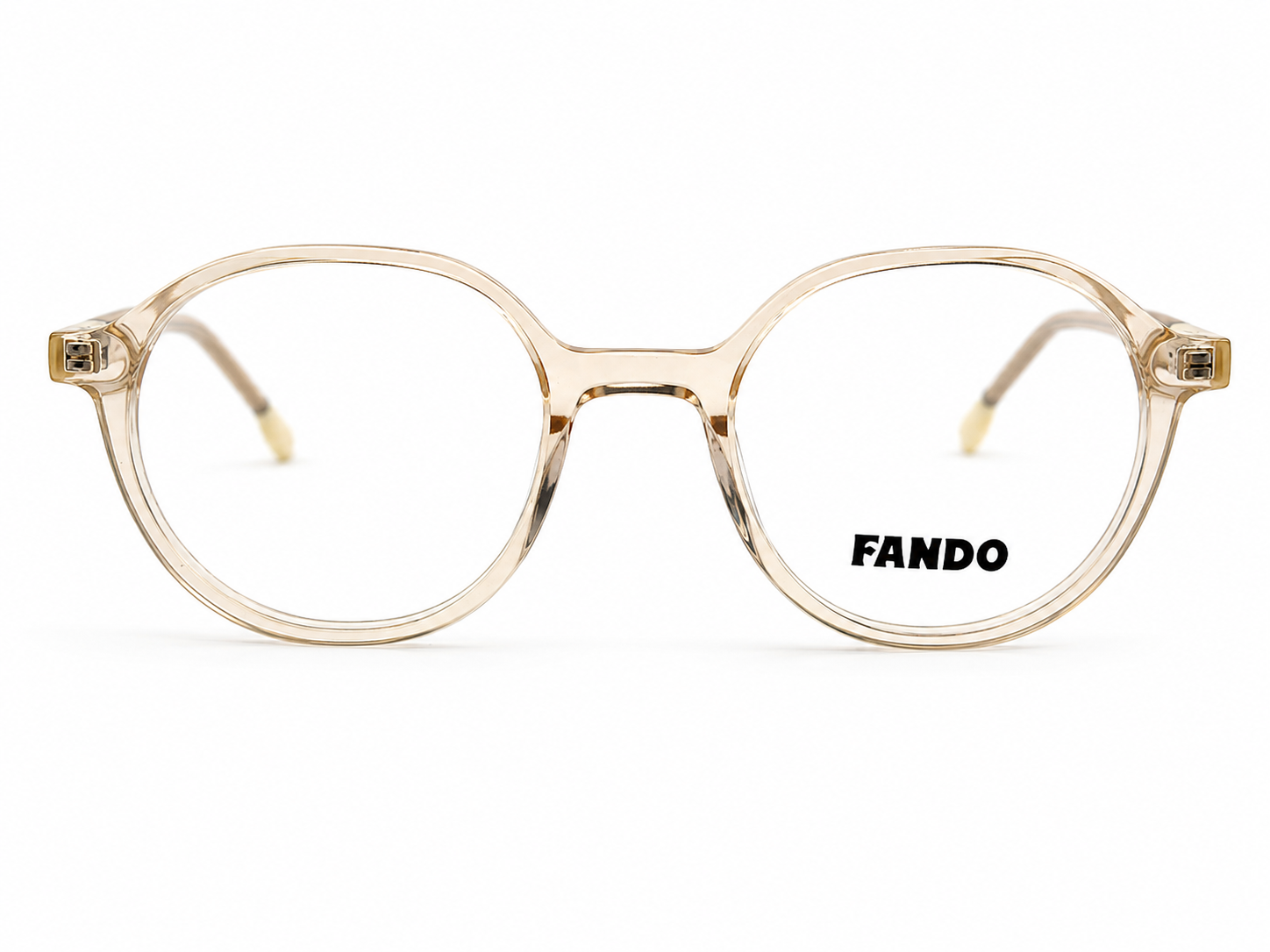 FANDO Crystal Honey & Cream Round Frame