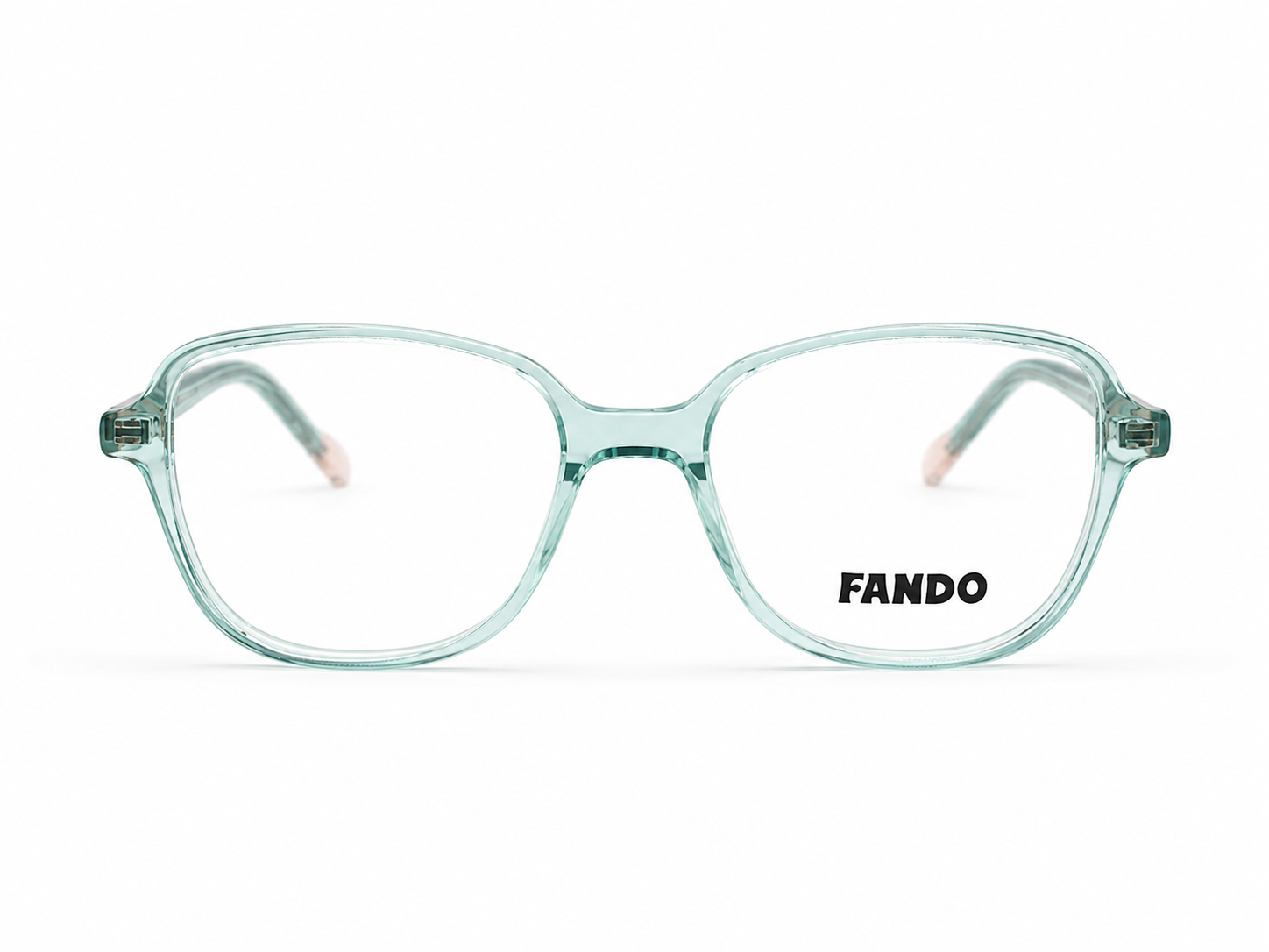 FANDO Crystal Teal & Peach Oversized Square Frame