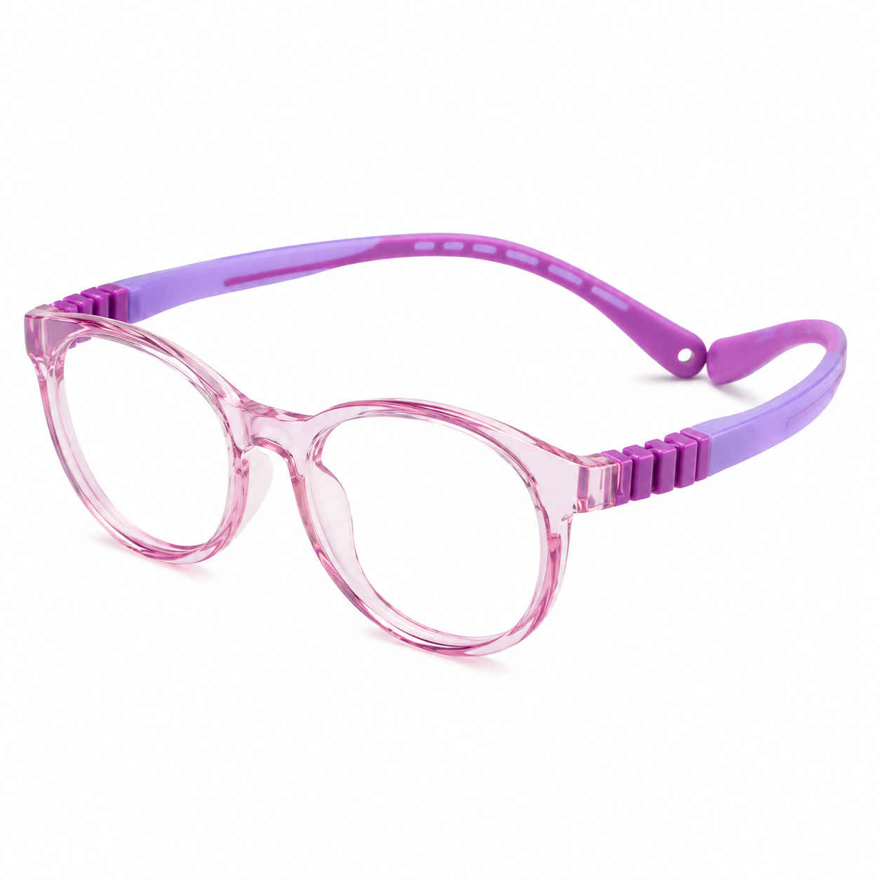 FANDO Kids Lilac Purple Round Frame