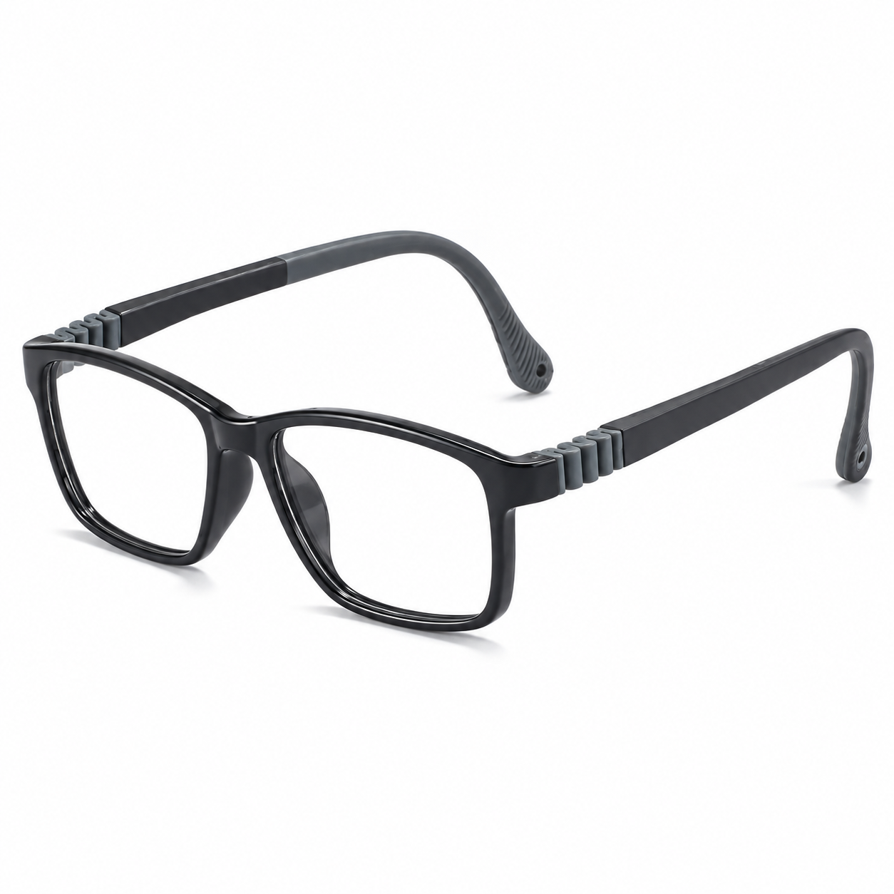 FANDO Kids Black Rectangular Frame