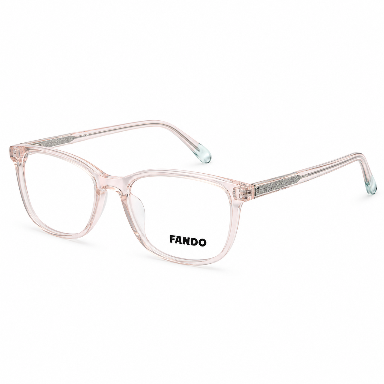 FANDO Blush Clear Rounded Square Frame