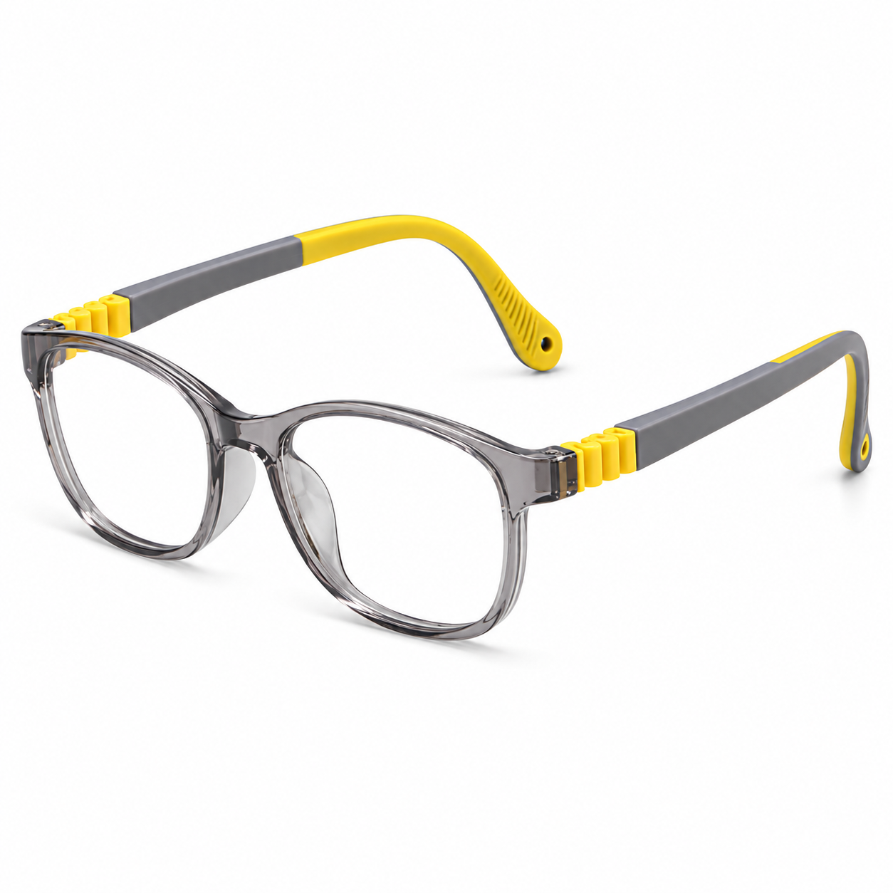 FANDO Kids Grey Yellow Rounded Square Frame