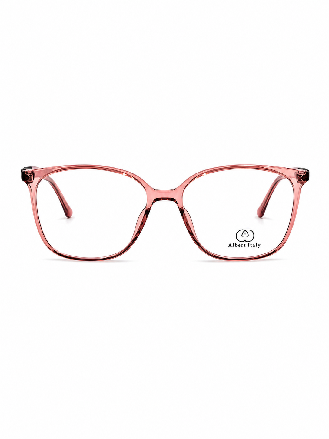 Albert Italy Transparent Rose Pink Oversized Square Frame