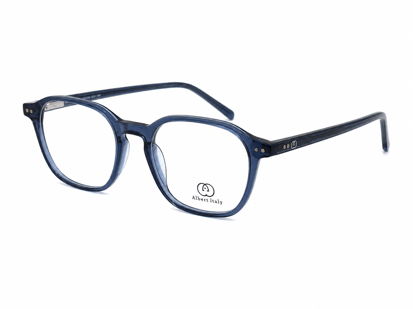 Albert Italy Translucent Navy Blue Round-Square Frame