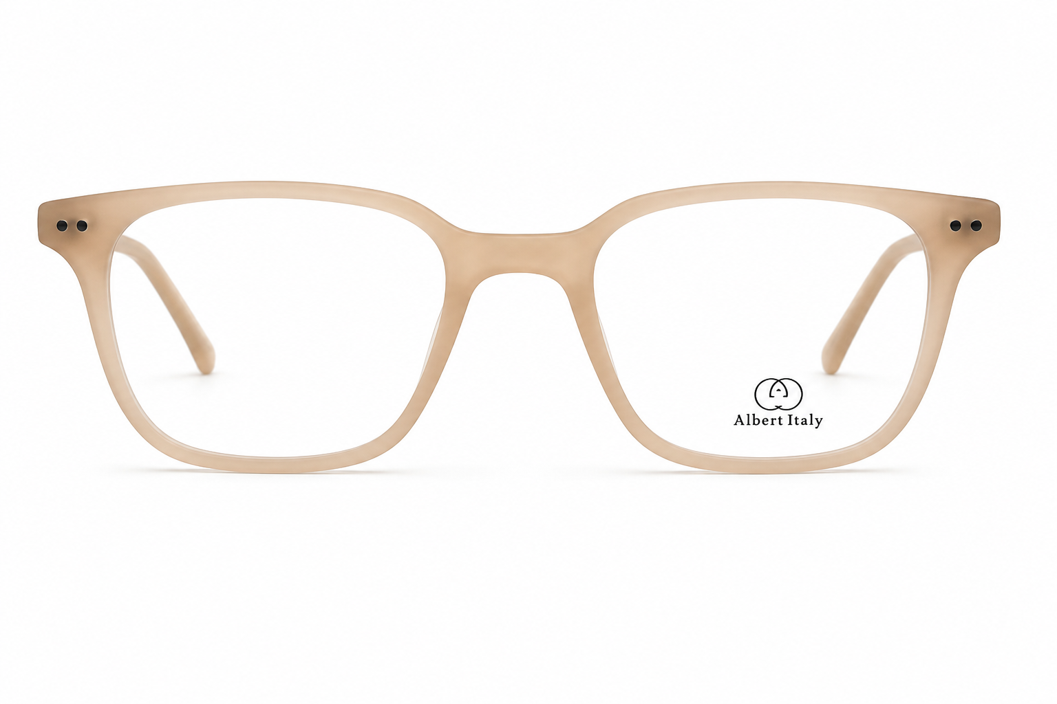 Albert Italy Translucent Matte Beige Square Frame