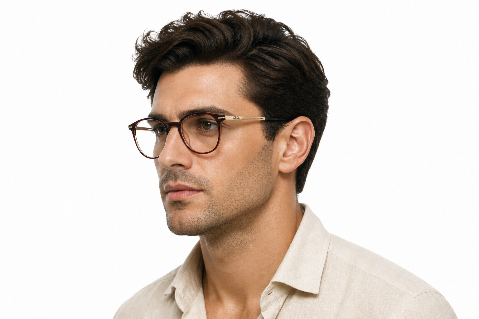 Albert Italy Glossy Burgundy & Mauve Round Panto Frame - Image 5