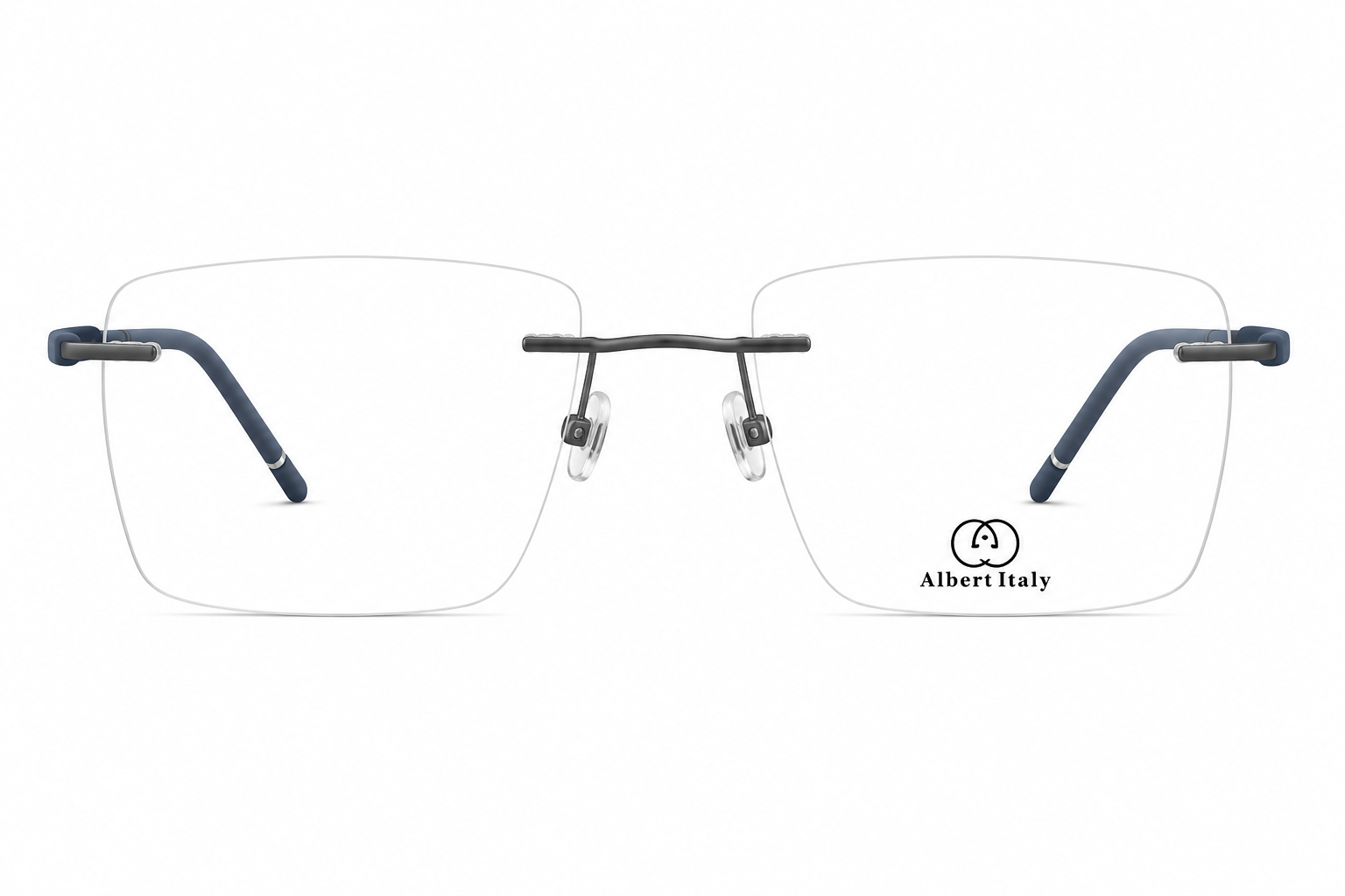 Albert Italy Matte Navy Rimless Rectangular Frame