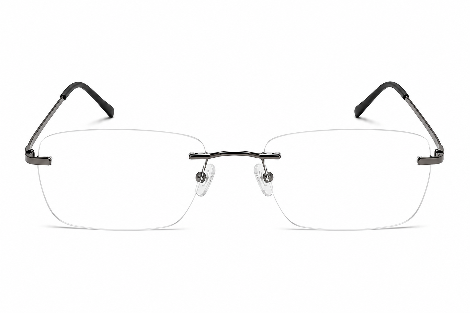 Albert Italy Gunmetal Rimless Rectangular Frame