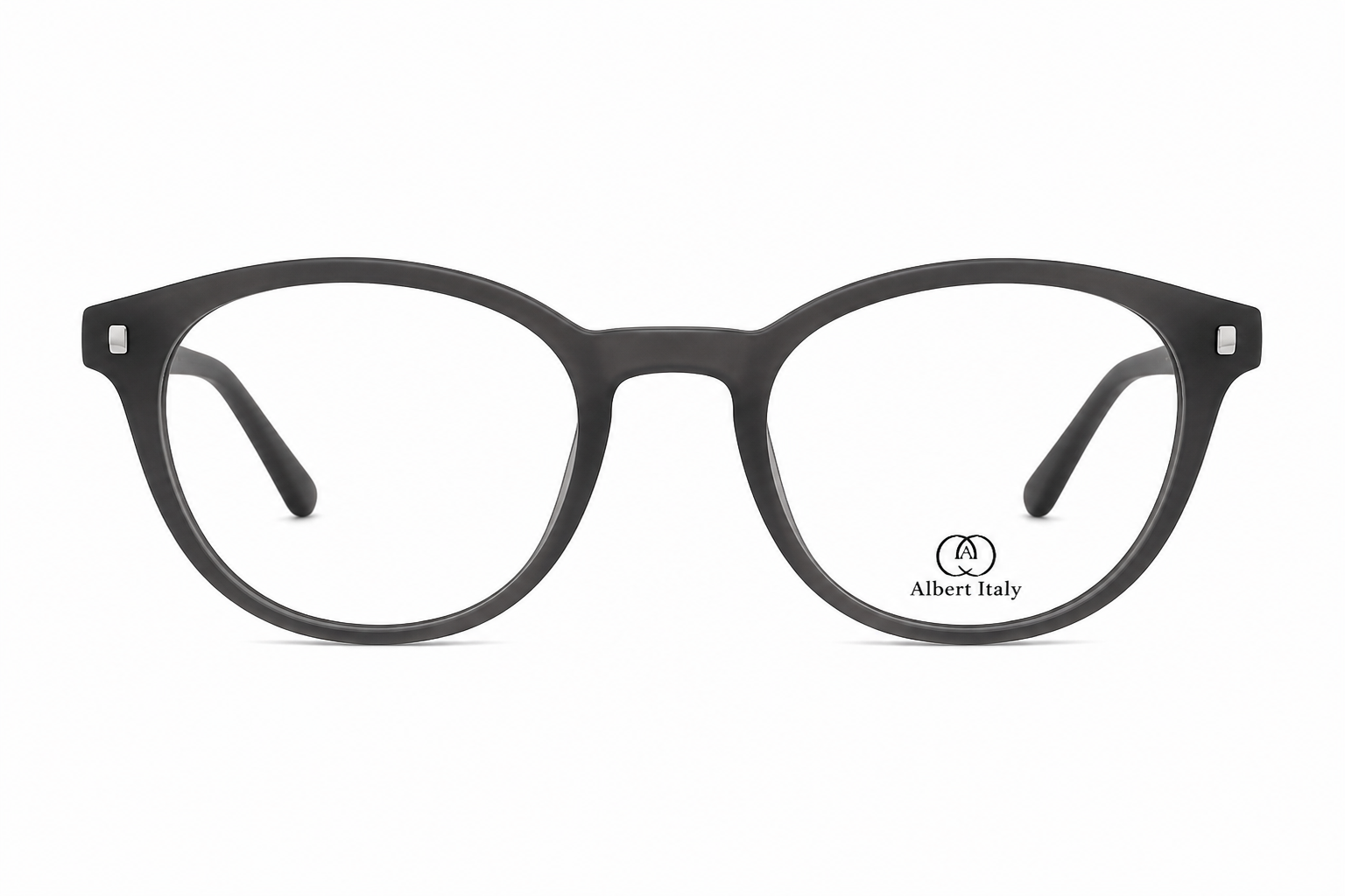 Albert Italy Matte Black Round Frame