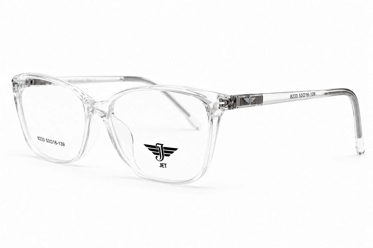 Jet Crystal Clear Rectangular Frame