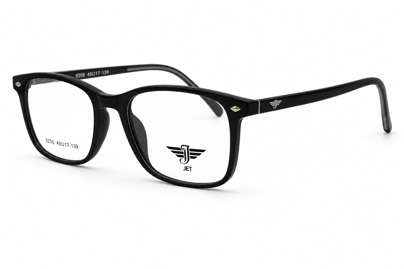 Jet Glossy Black Rectangle Frame