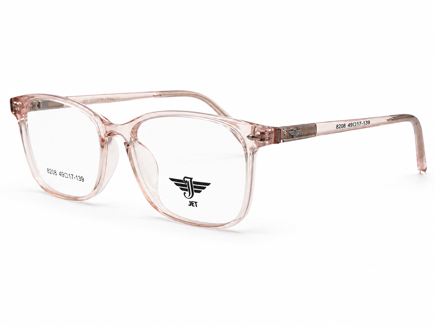 Jet Transparent Blush Pink Rectangle Frame