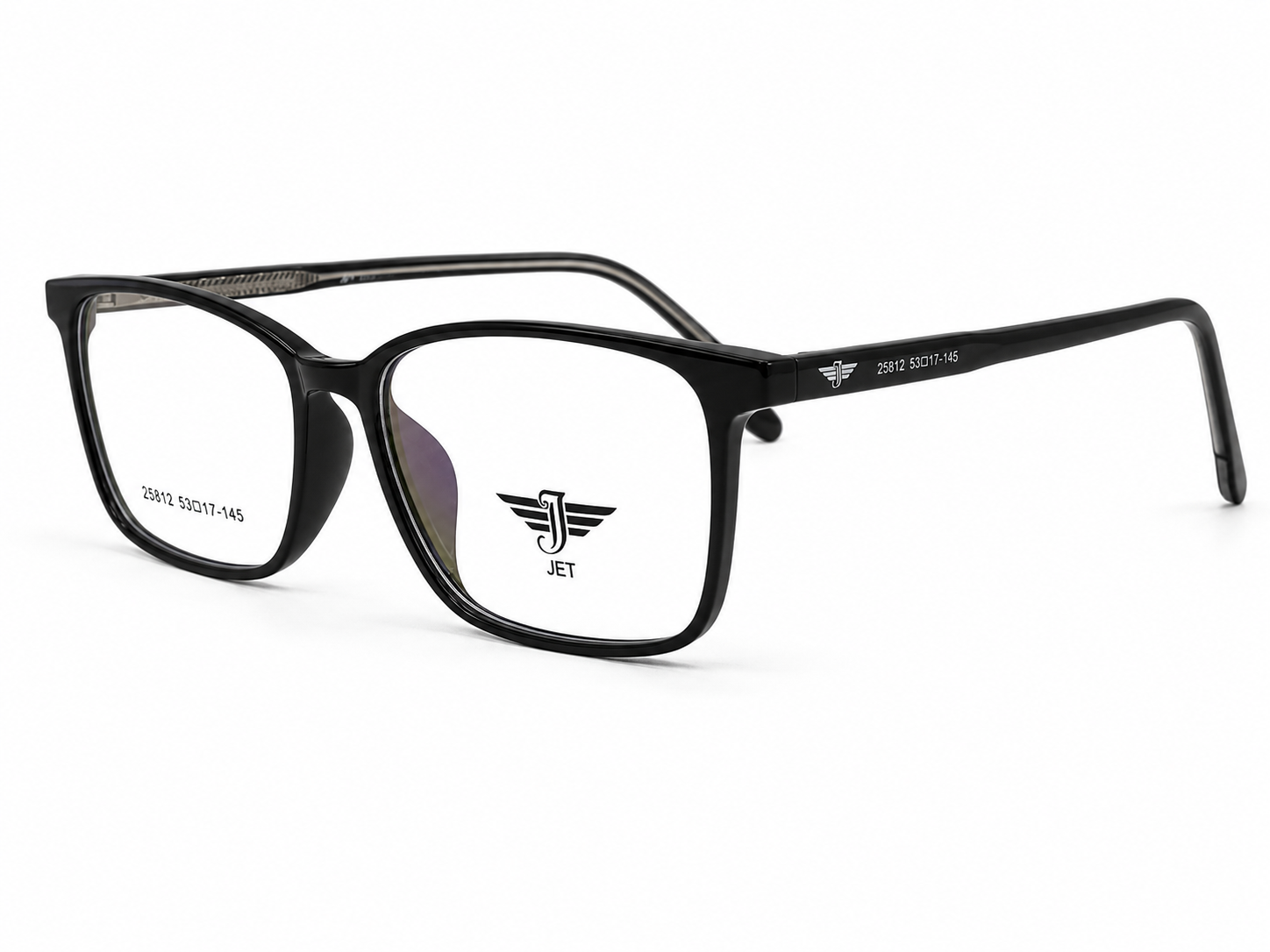 Jet Glossy Black Rectangular Frame