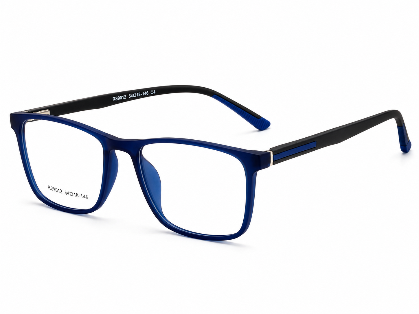 JET Blue & Black Rectangle Full Rim TR90 Eyeglass Frame