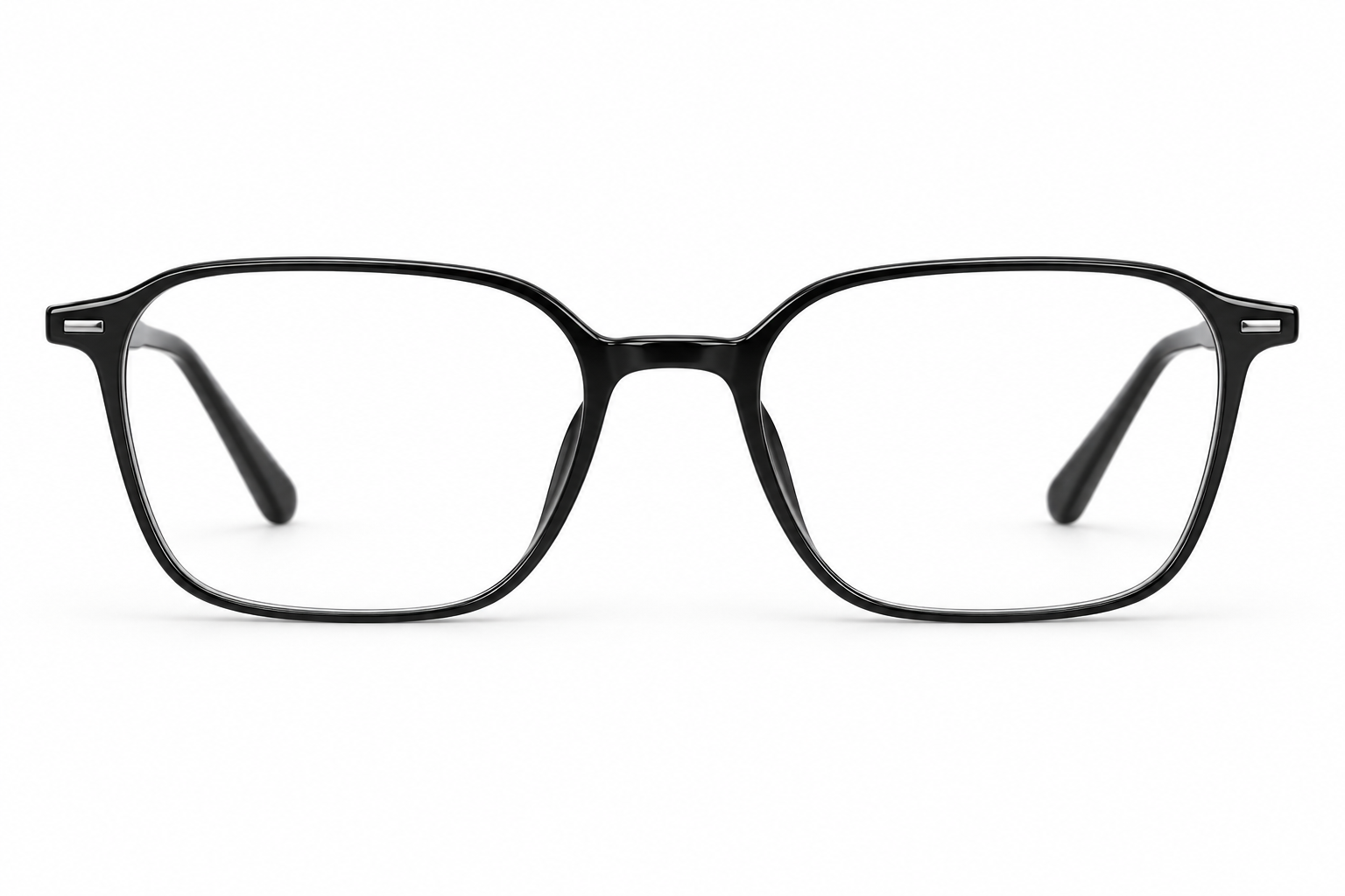 Albert Italy Glossy Black & Matte Gunmetal Square Frame