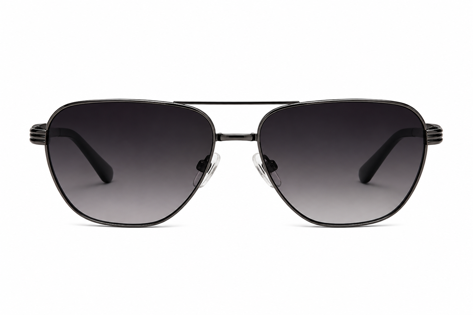 JET Gunmetal & Black Oversized Square Sunglasses