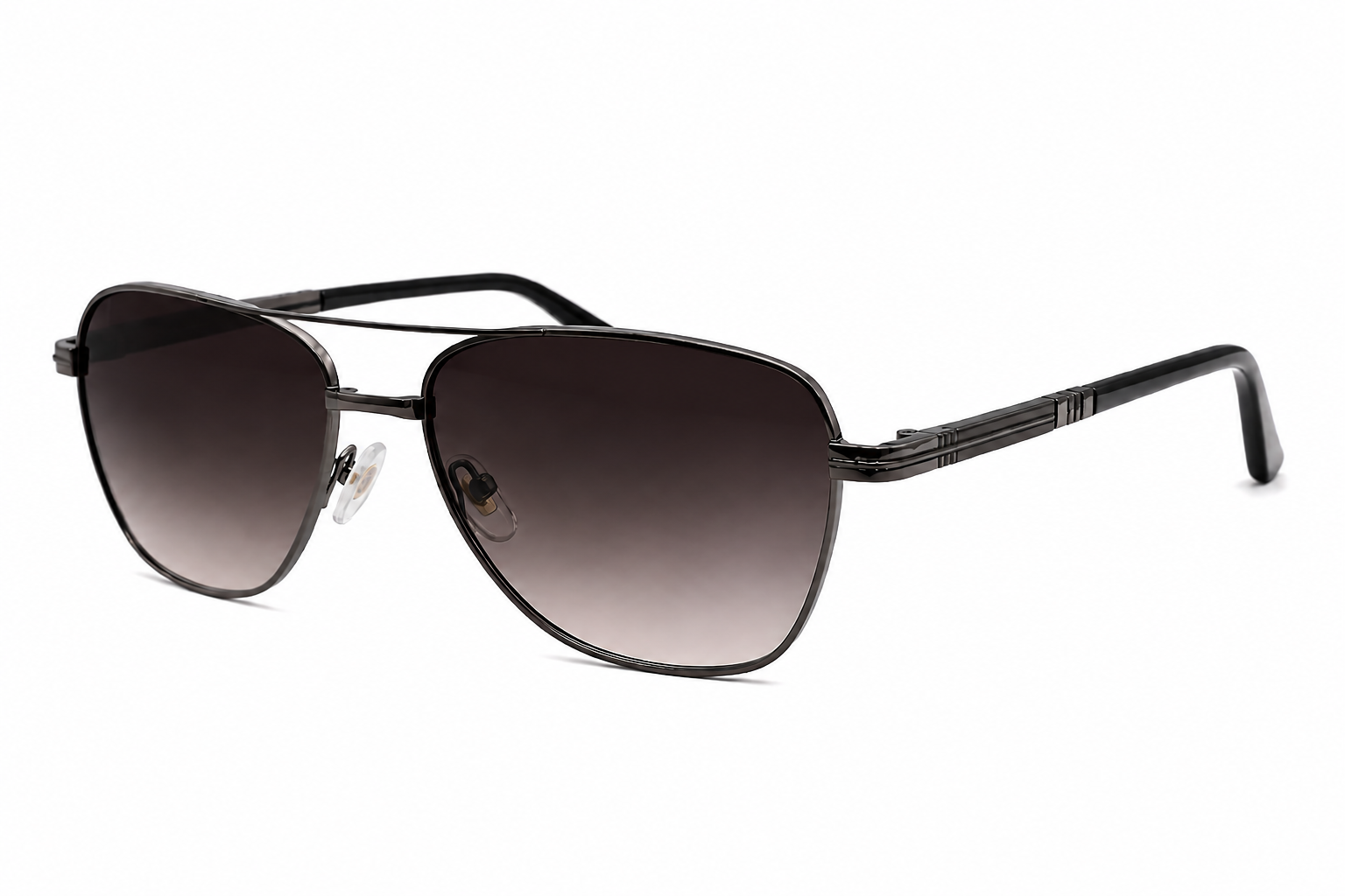 JET Gunmetal & Black Oversized Square Sunglasses - Image 2