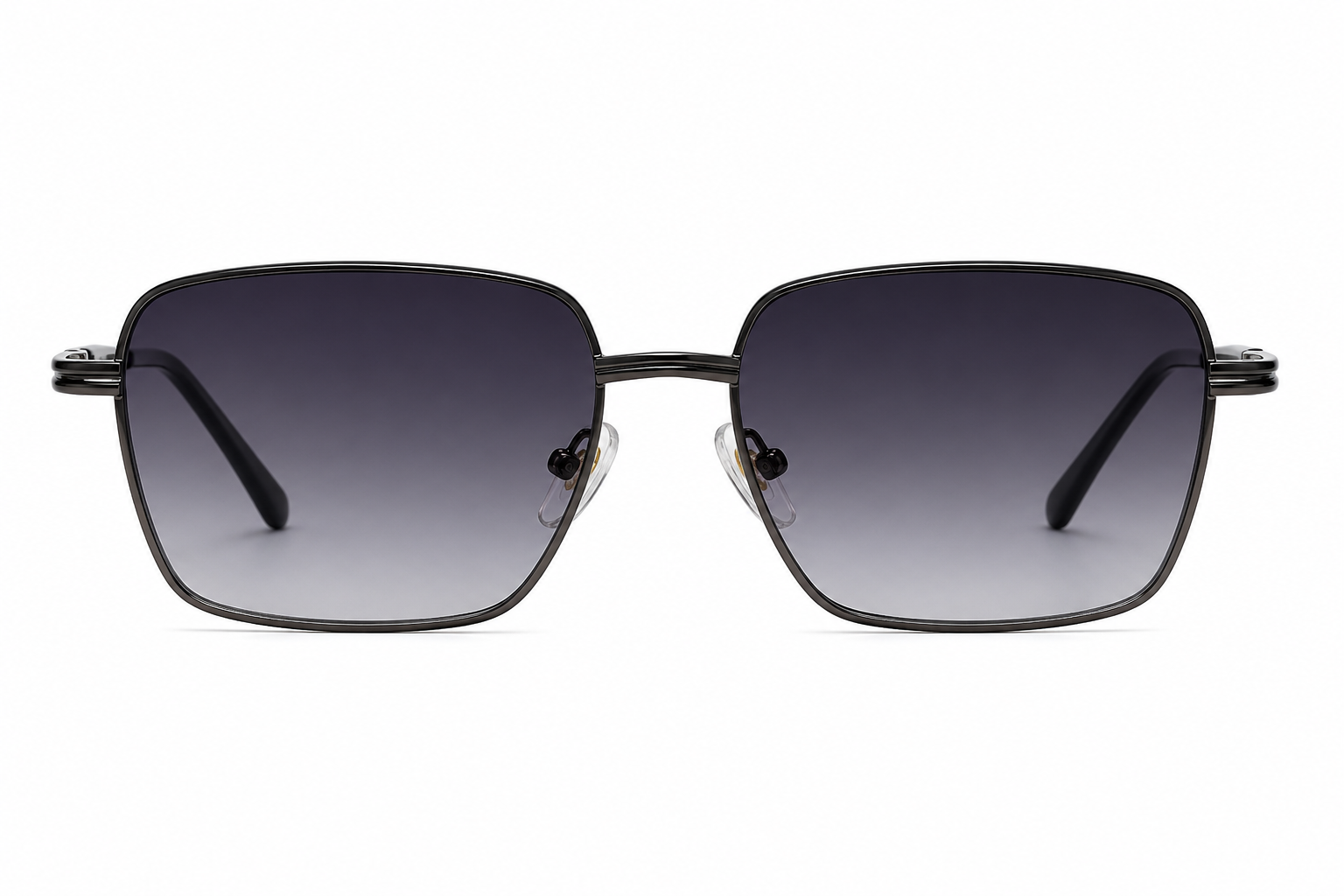 JET Gunmetal & Black Oversized Square Sunglasses
