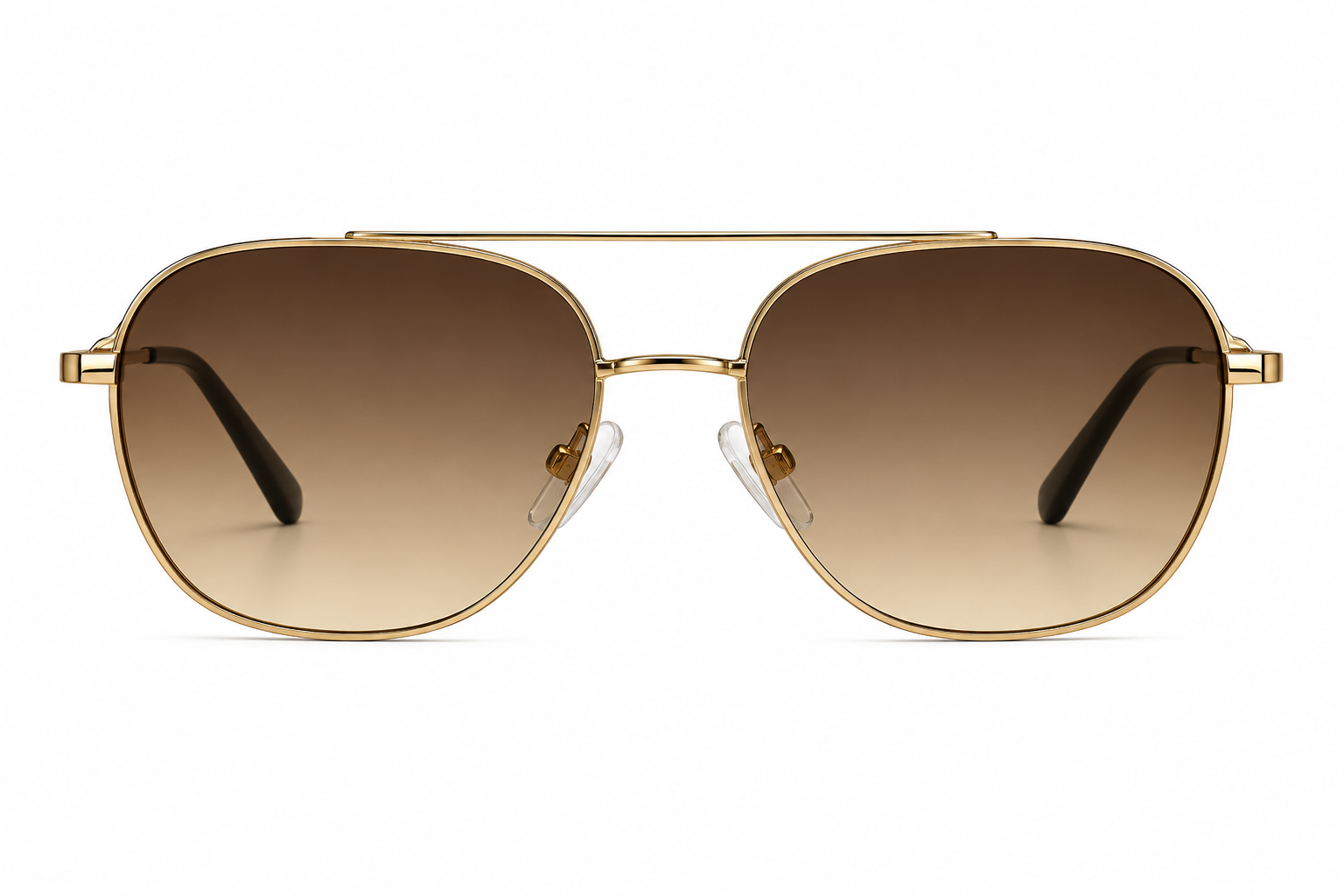 JET Gold & Black Rounded Pilot Sunglasses