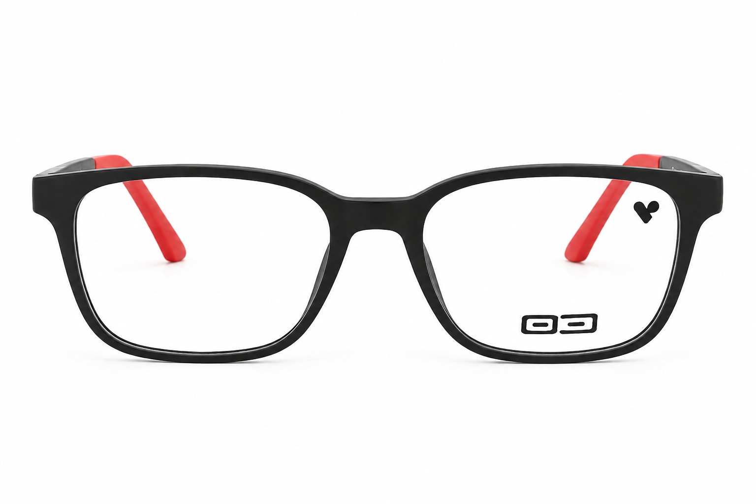 O3 Matte Black & Red Racing Stripe Sport Frame