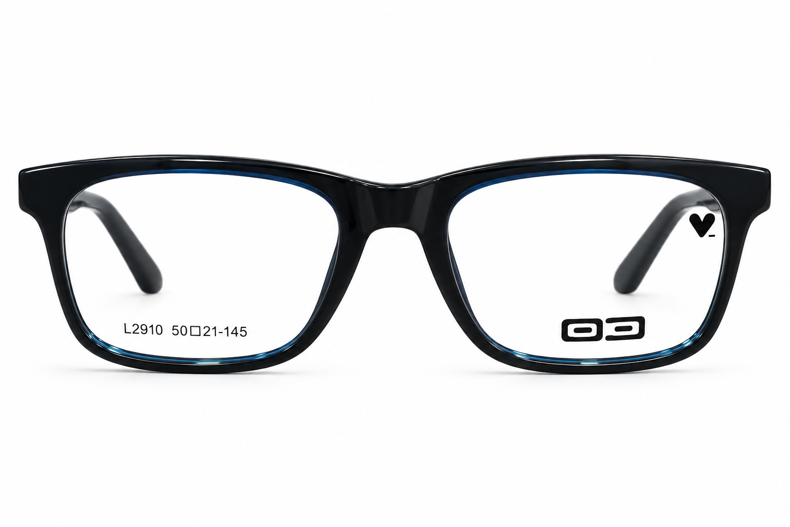 O3 Glossy Navy Black Wayfarer Frame