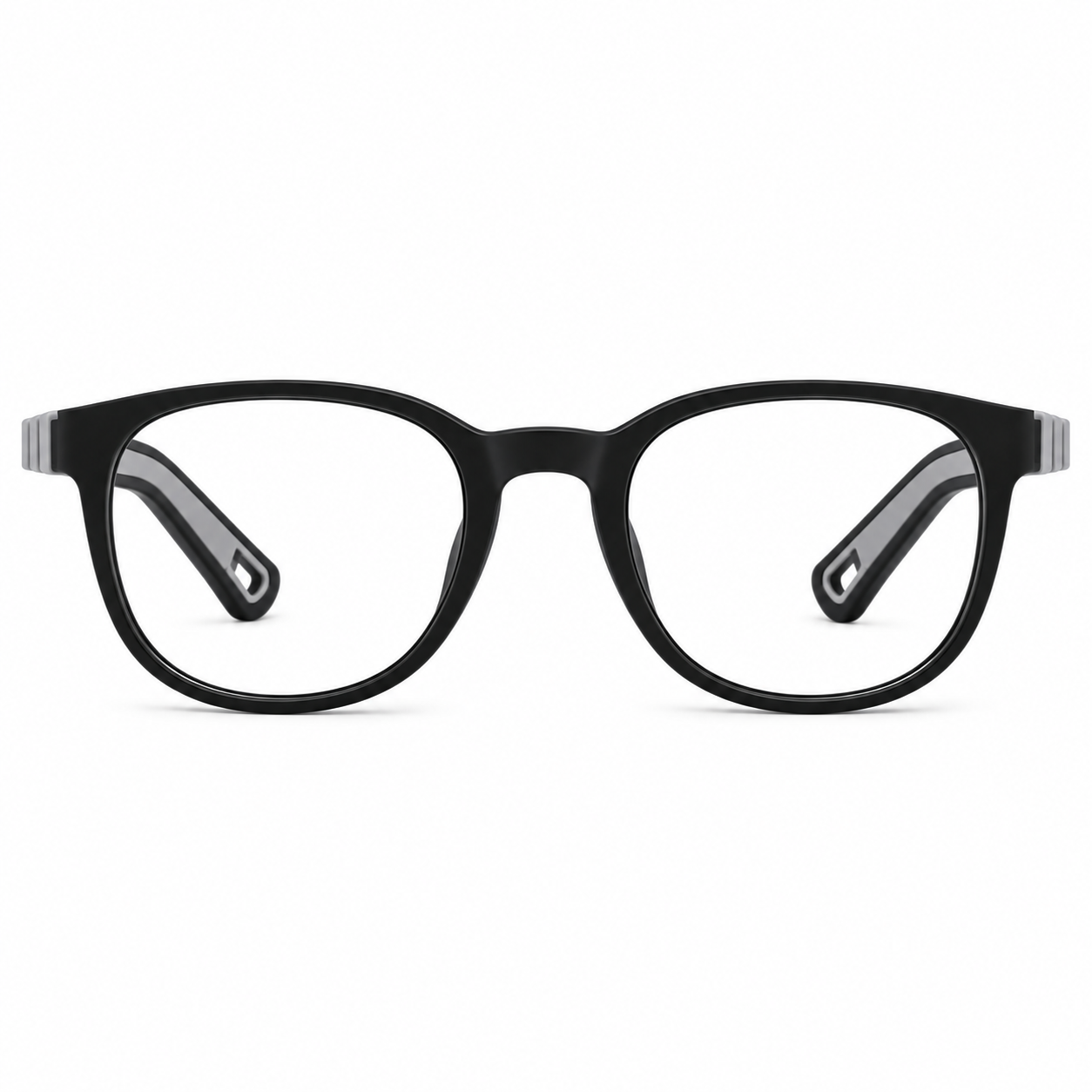 FANDO Kids Black Grey Round Frame