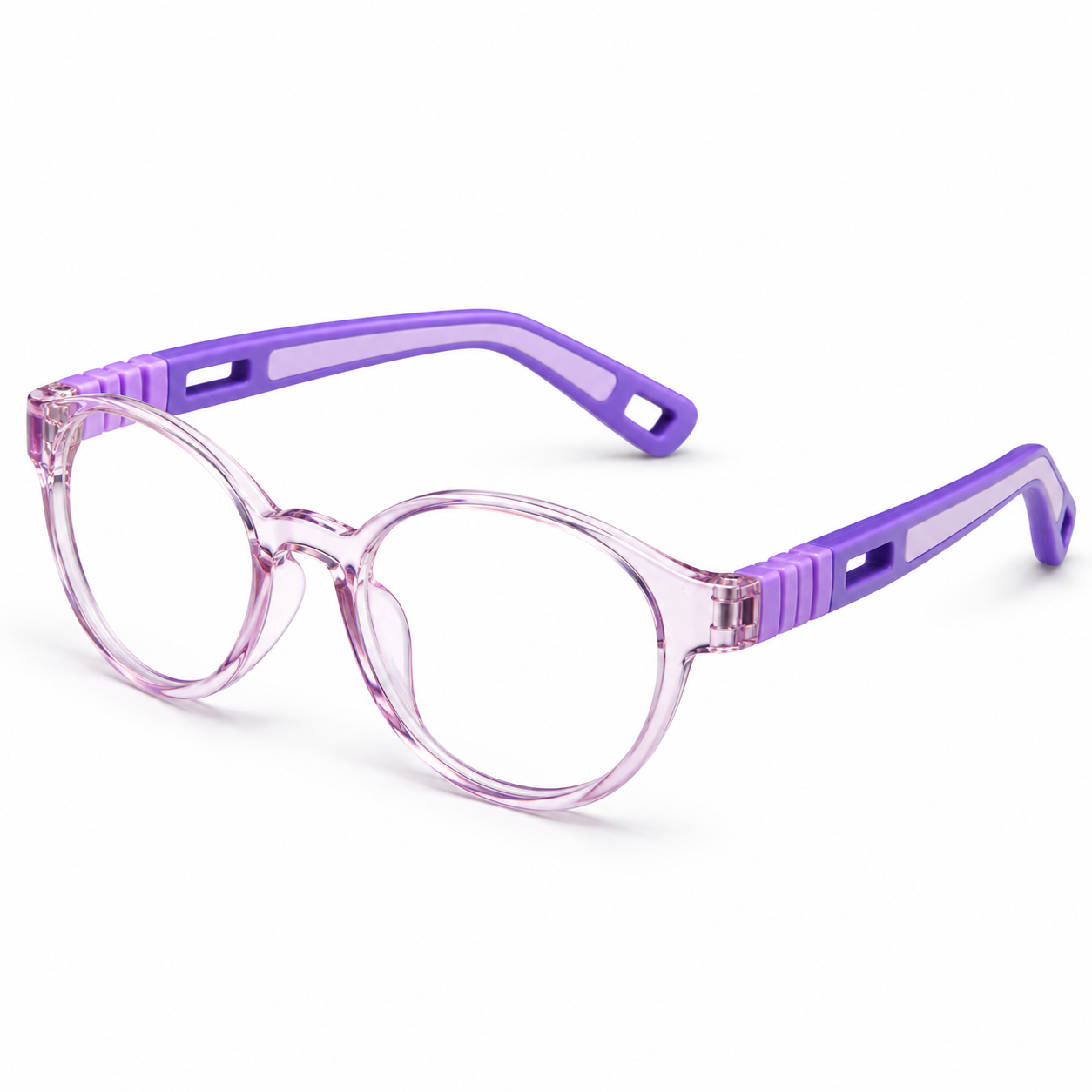 FANDO Kids Lilac Pink Purple Round Frame