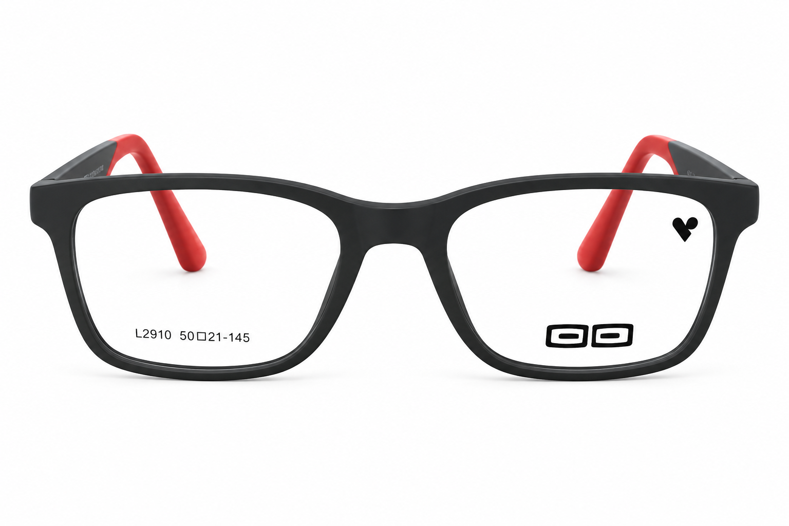 O3 Matte Black & Red Racing Stripe Wayfarer Frame
