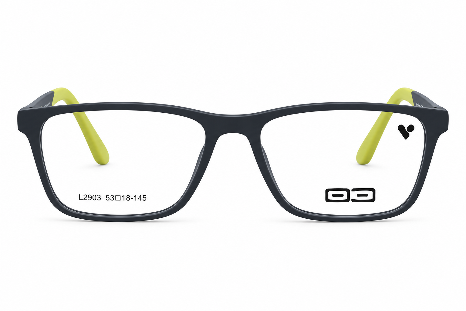 O3 Matte Navy & Lime Yellow Sport Frame