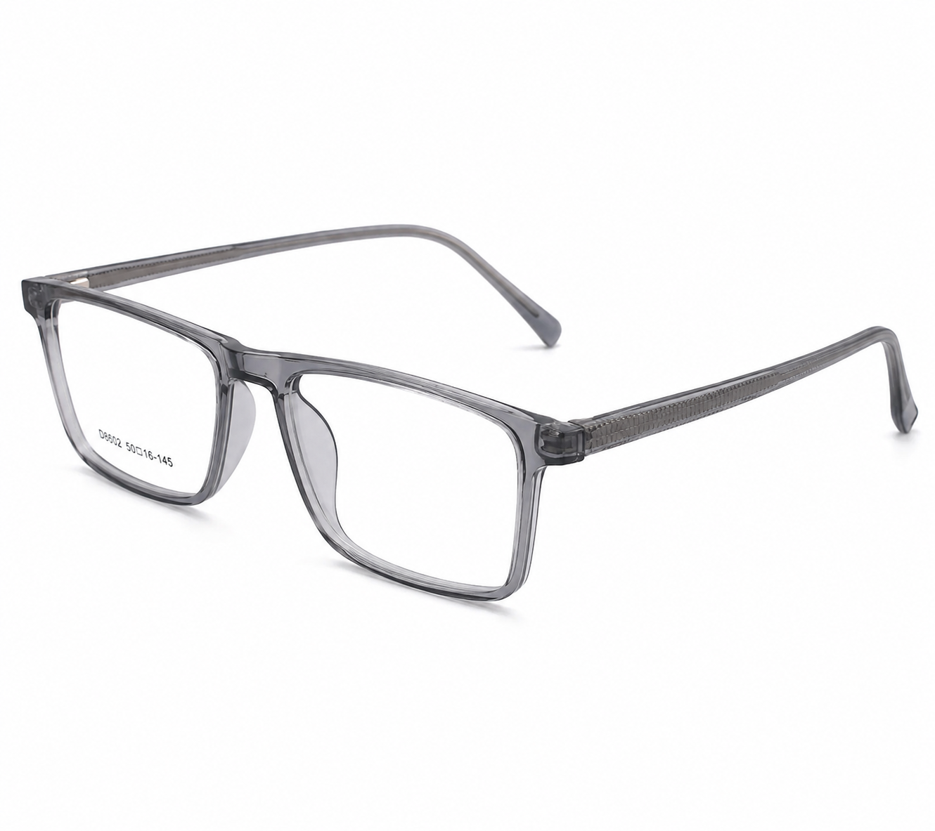 JET Transparent Grey Rectangular Acetate Frame
