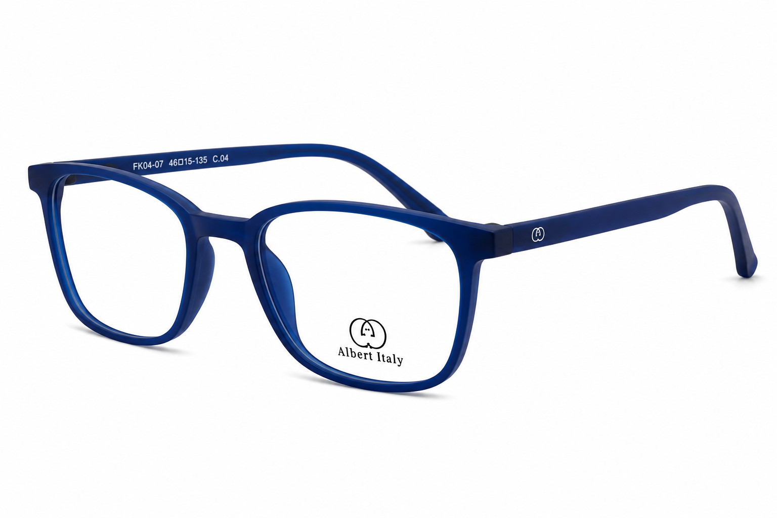 Albert Italy Matte Translucent Blue Rectangular Frame
