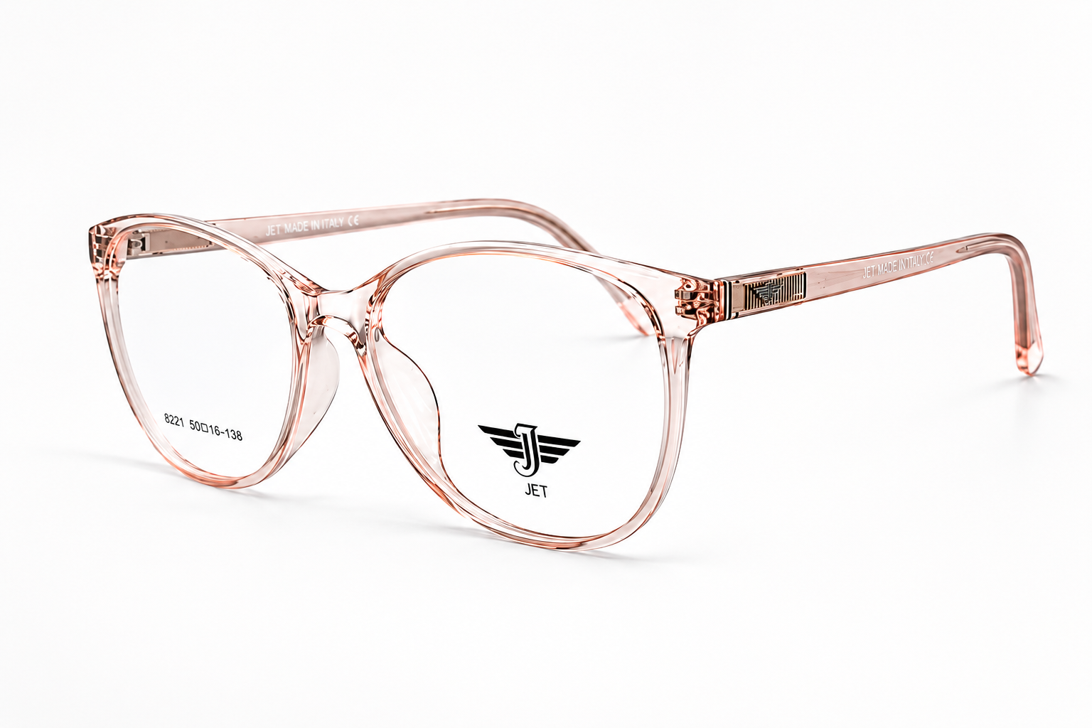 JET Transparent Blush Pink Cat-Eye Acetate Frame - Image 4